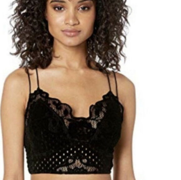 Intimately Free People Madonna Black Velvet And Lace Bralette Size Medium - Picture 11 of 12